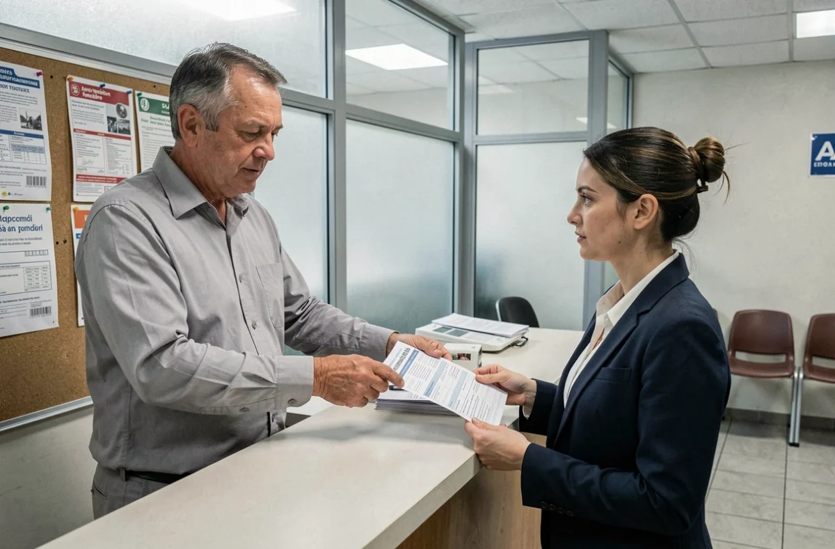 Contribuable renseigné sur la valeur locative brute dans un centre des impôts