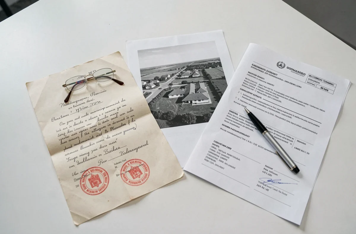 Documents officiels prouvant l'ancienneté d'une construction immobilière de plus de 10 ans, permis de construire et acte notarié