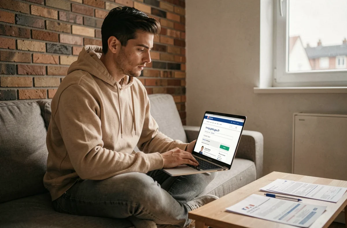 Jeune propriétaire recherchant sa valeur locative brute sur le site des impôts